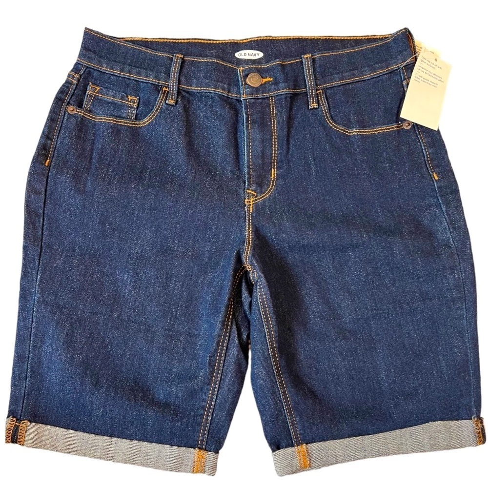 OLD NAVY denim shorts dark blue size 4